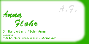 anna flohr business card